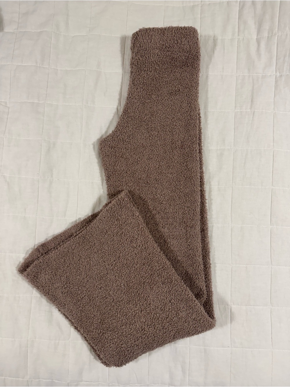Garage - Cozy Plush Brown/Beige Pajamas/Lounge Flaired Pants